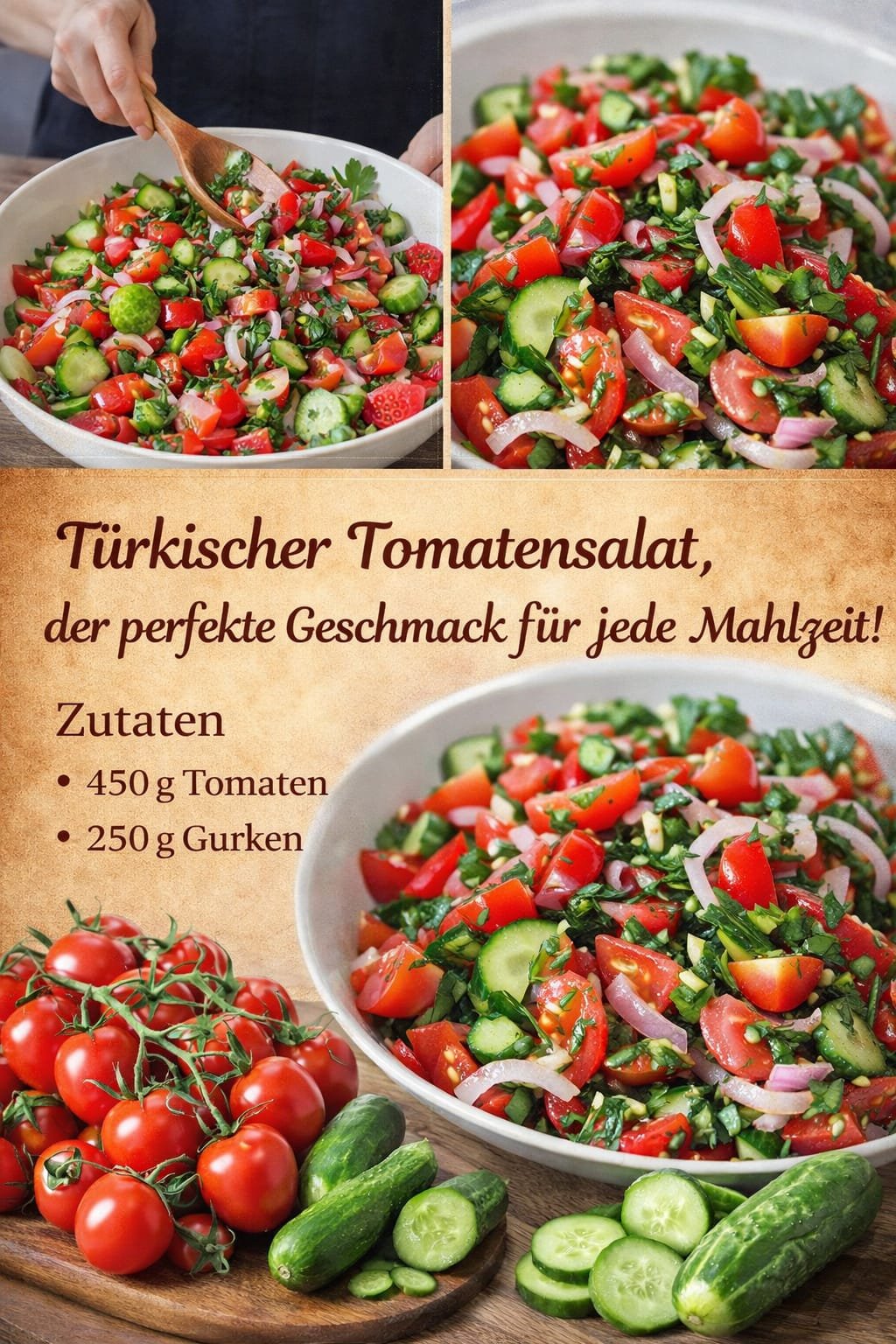 Frischer Türkischer Tomatensalat – Einfach, leicht & voller Aroma
