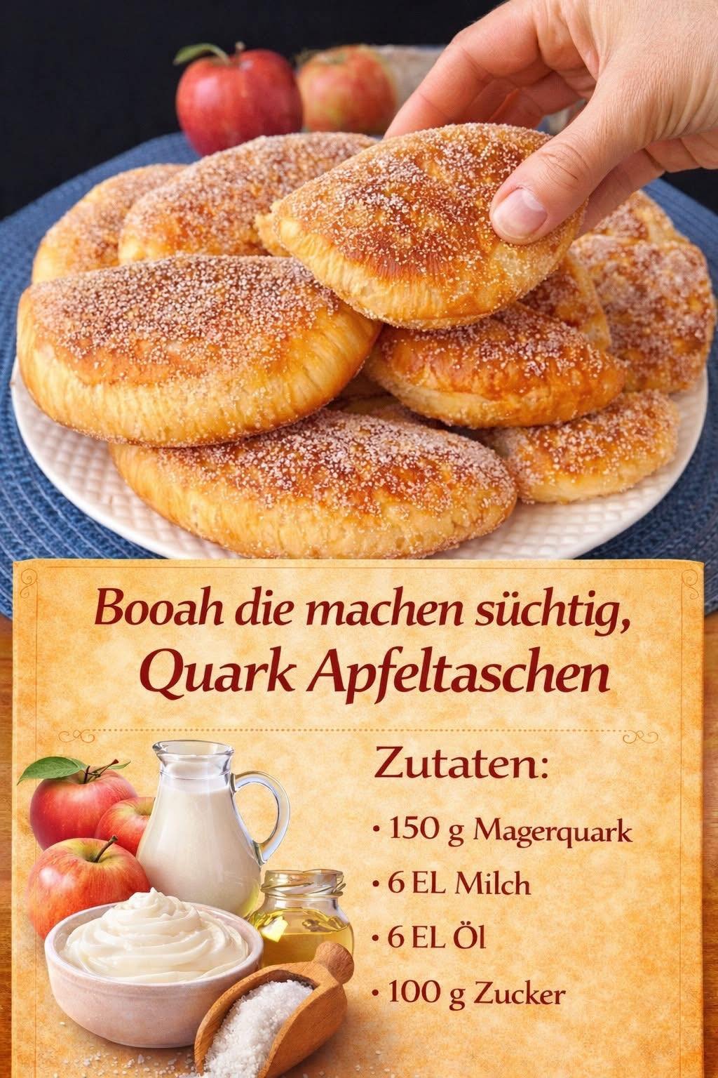 Saftige Quark-Apfeltaschen: Einfach & Gelingsicher