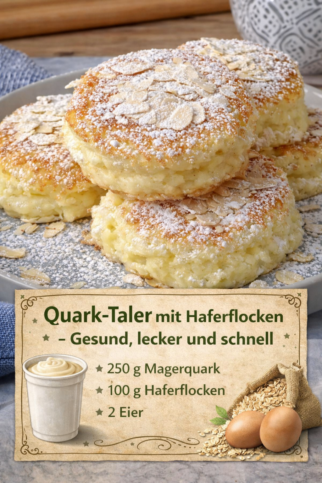 Quark-Taler mit Haferflocken – Gesund, lecker und schnell