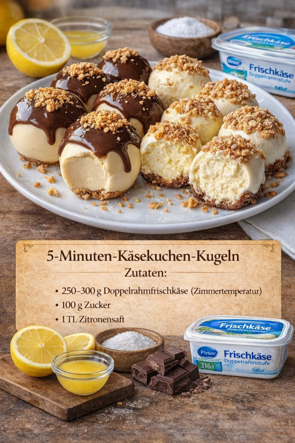 5-Minuten-Käsekuchen-Kugeln: Suchtfaktor garantiert!