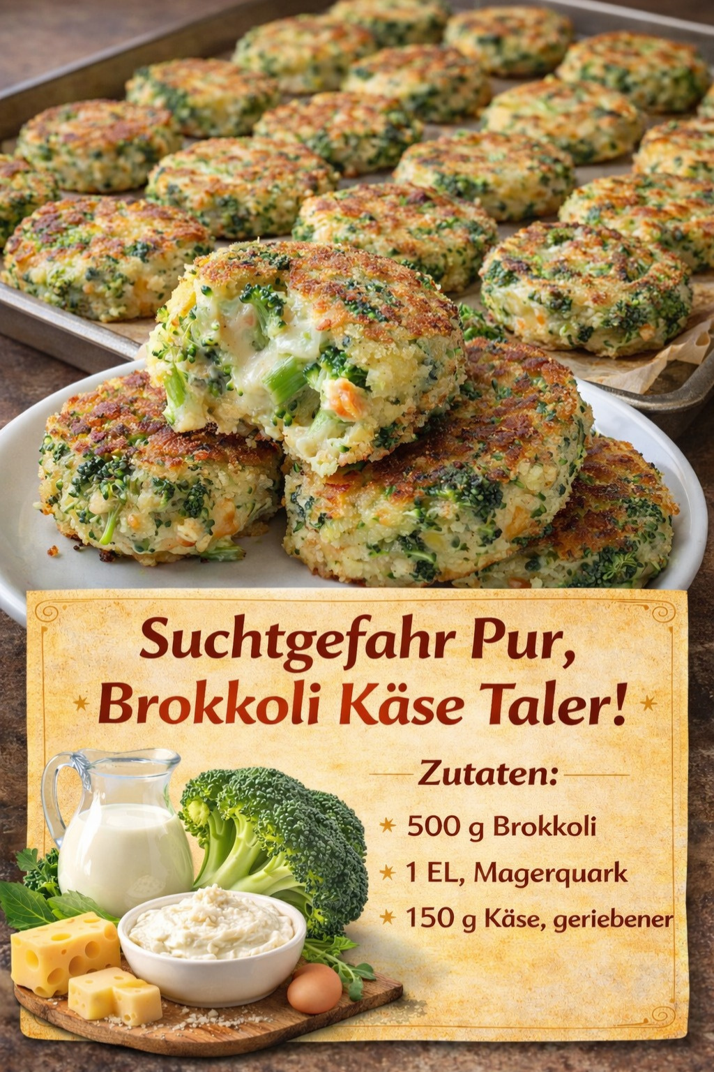 Brokkoli-Käsetaler: Gesunder Low-Carb Snack in 20 Min.