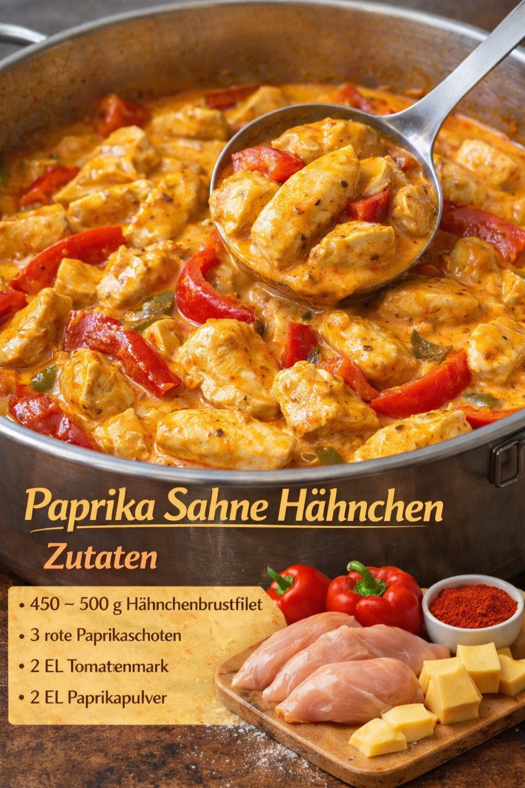 Paprika-Sahne-Hähnchen