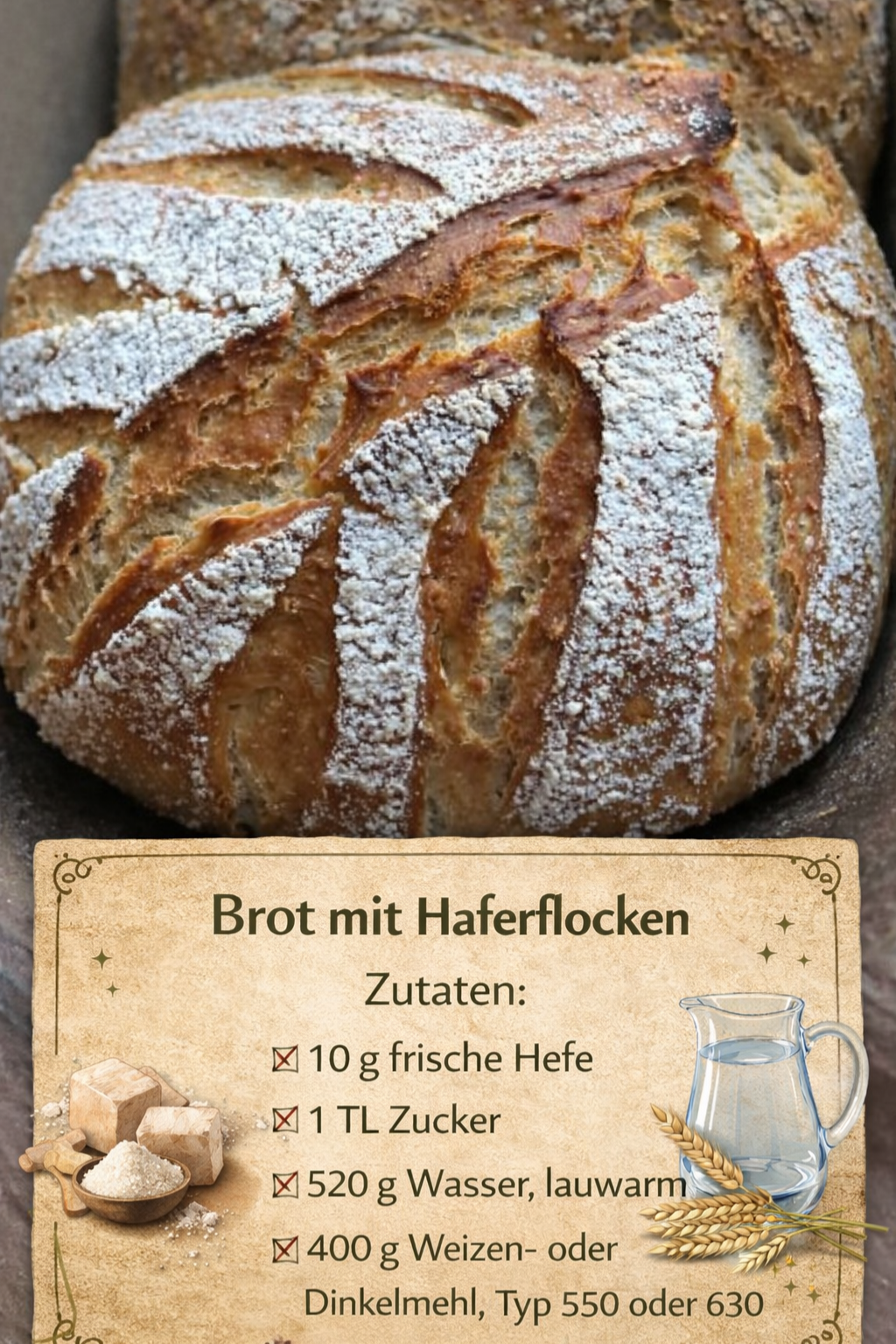 Saftiges Haferflocken-Brot selber backen: Einfaches Rezept